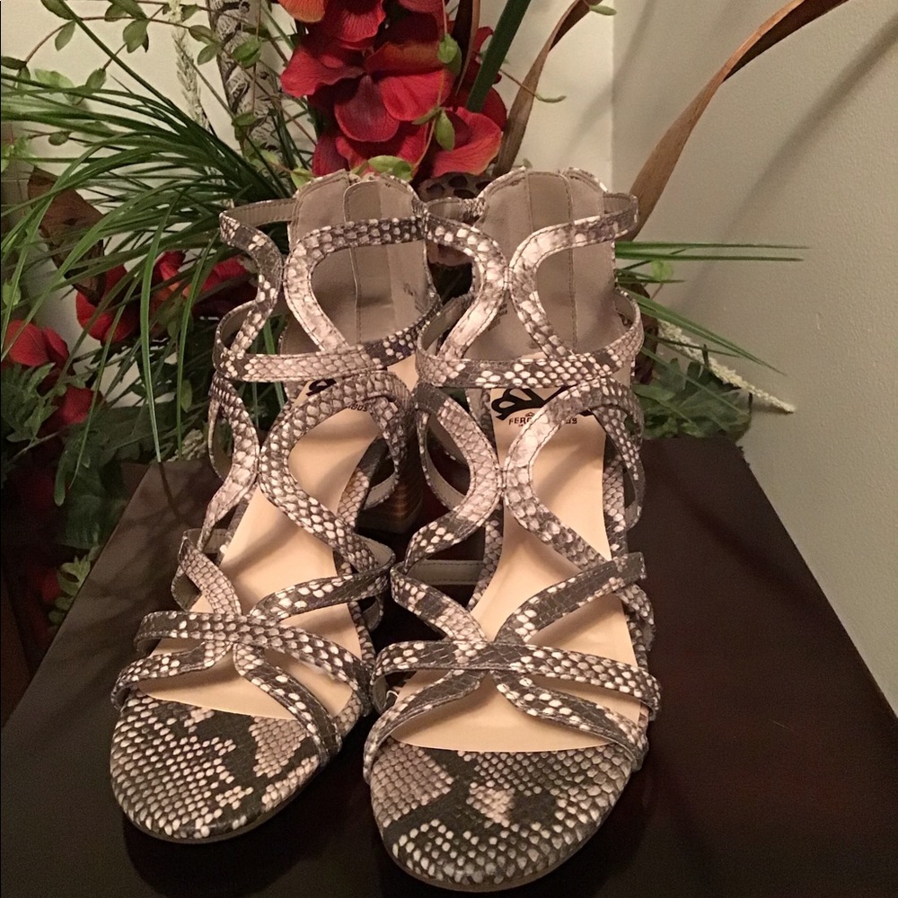 Fergalicious Snakeskin Sandals